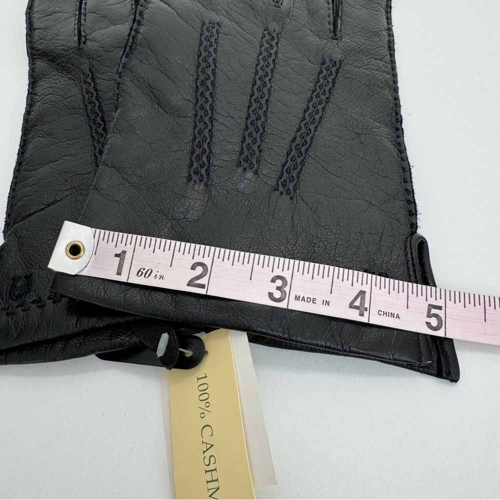 Etienne Aigner Leather Gloves Cashmere Lining Mens XL - Picture 7 of 12